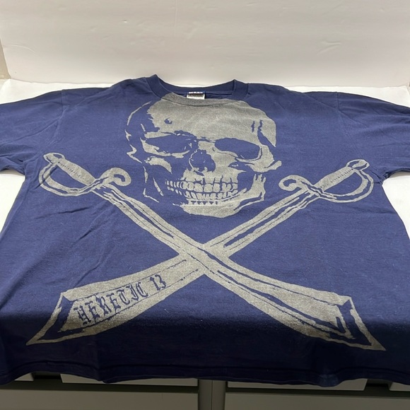 Most long sleeve shirt blue with the skull in the front size large - Picture 1 of 5